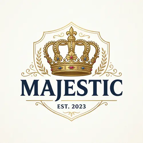 Majestic Logo Design with Crown