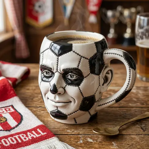 Unique Soccer Ball Cup Design | Cup with Human Head Shape