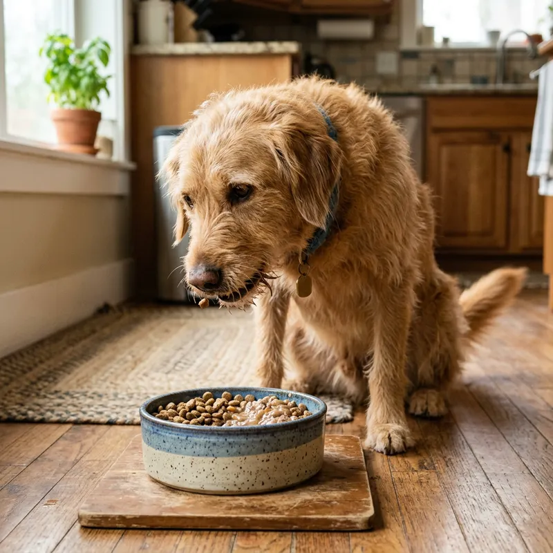 Dog Eating: Canine Enjoying a Meal