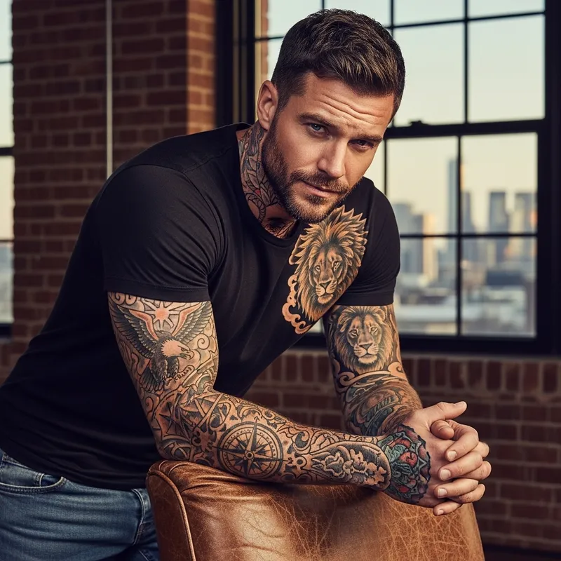 Hot Late 30s Guy with Tattoos