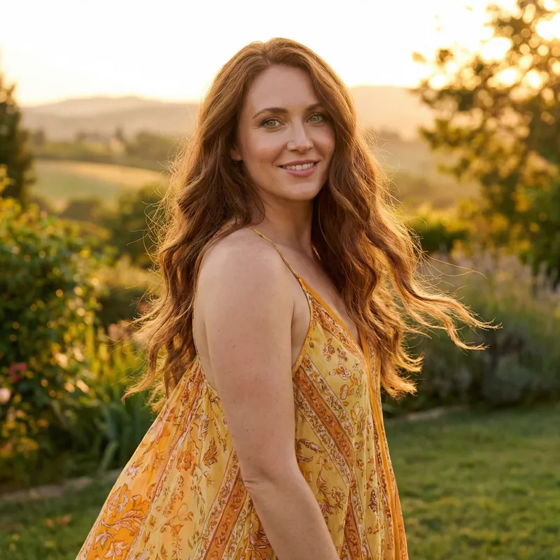 Beautiful Woman Posed in Stylish Dress | Enchanting Smile & Grace