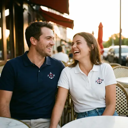 Couple's Polo Shirt with Small Logo