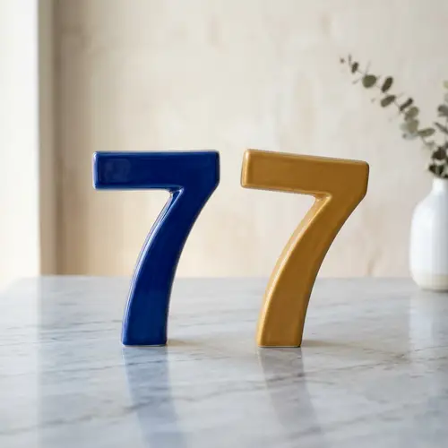 Vivid Number Sevens | Rich Colors, Dynamic Perspective