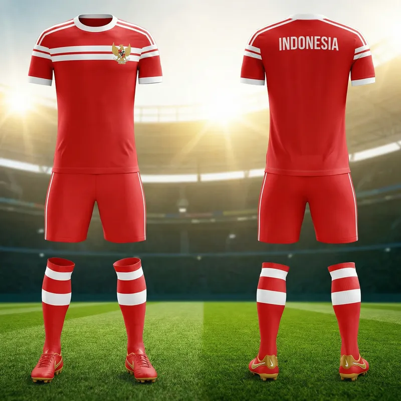 Indonesia National Soccer Uniform | Red & White Eagle Design Indonesia National Soccer Uniform | Red & White Eagle Design