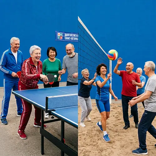 Joyous Russian Retirees Engaging in Vibrant Activities
