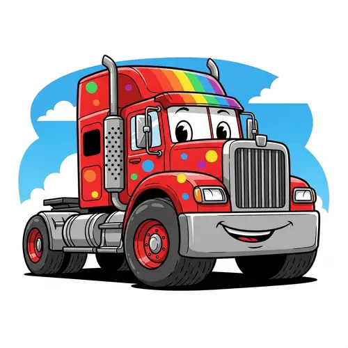 Fun Semi Truck Cartoon Images and Designs