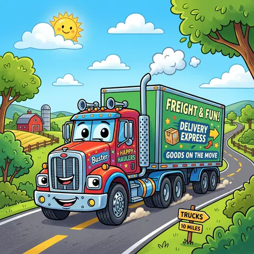 Fun Semi Truck Cartoon Images and Designs