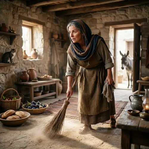 Martha Prepares for Jesus' Arrival - Lifelike Art