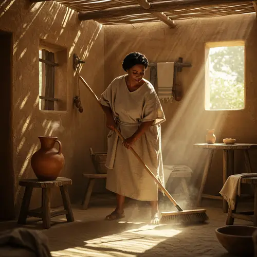 Martha Prepares for Jesus' Arrival - Lifelike Art