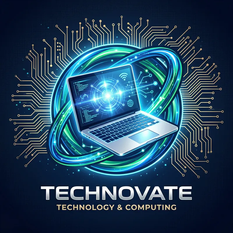 Vibrant Digital Technology Logo | Computing Design Vibrant Digital Technology Logo | Computing Design