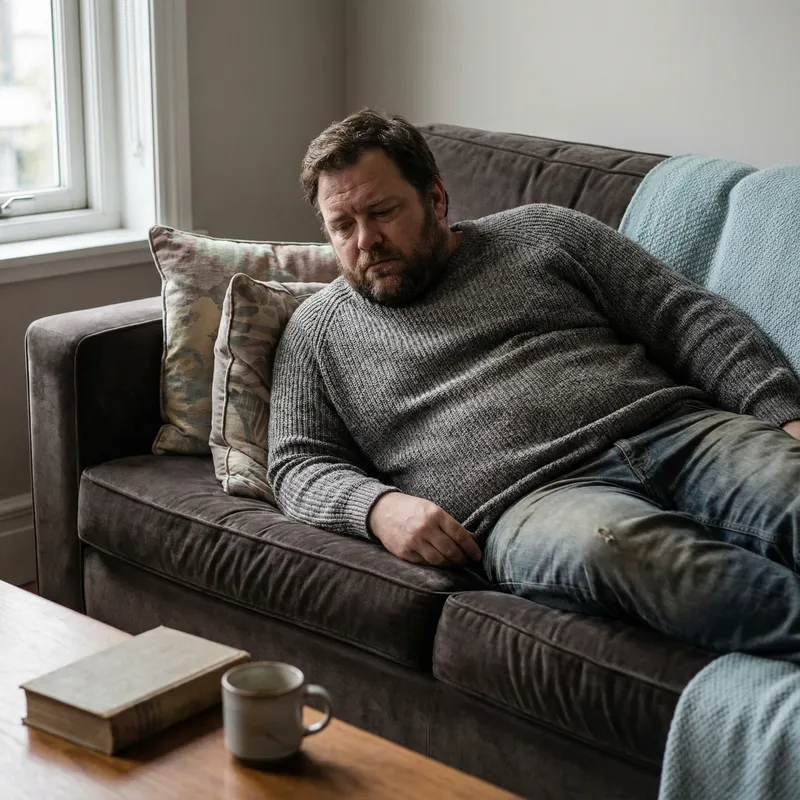 Emotional Portrait of a Large-Built Model