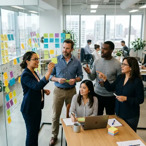 Professional Office Brainstorming Session