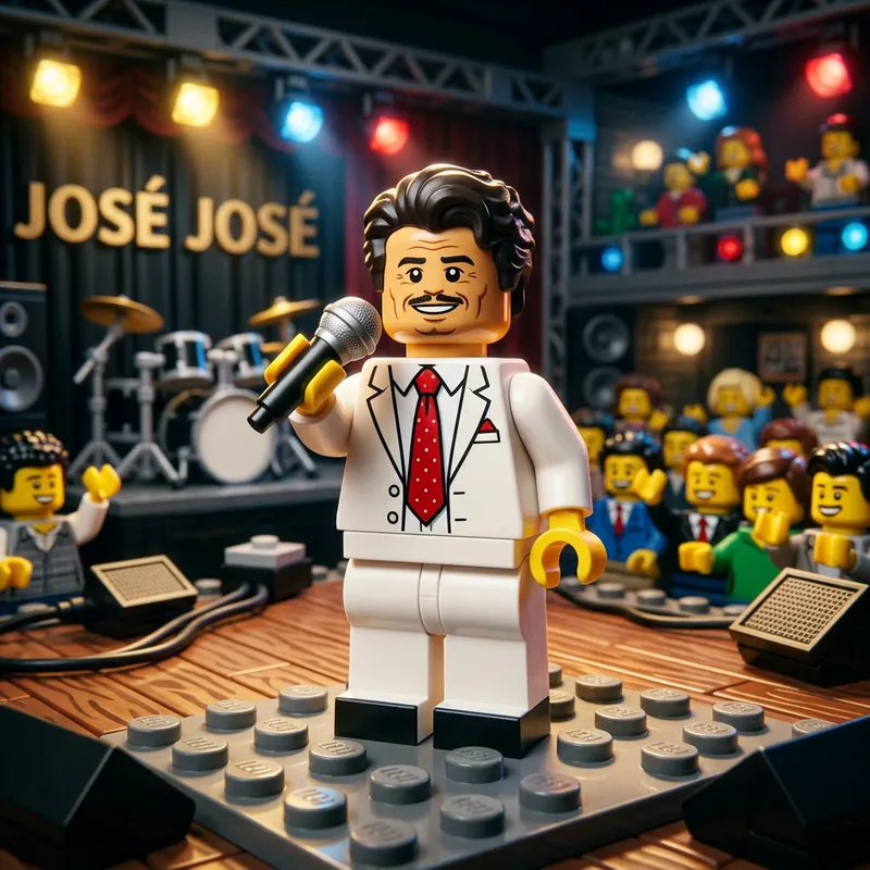 Lego Minifigure of José José in White Suit