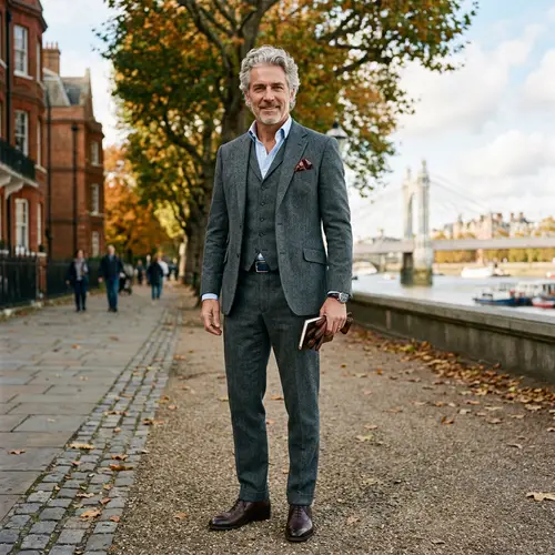 Handsome English Male in His 50s-60s Well Dressed