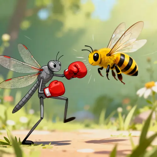 Dragonfly vs Bee: Epic Boxing Showdown