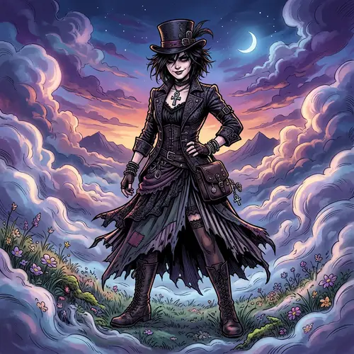 Chris Bachalo Death Character in Dreamy Setting