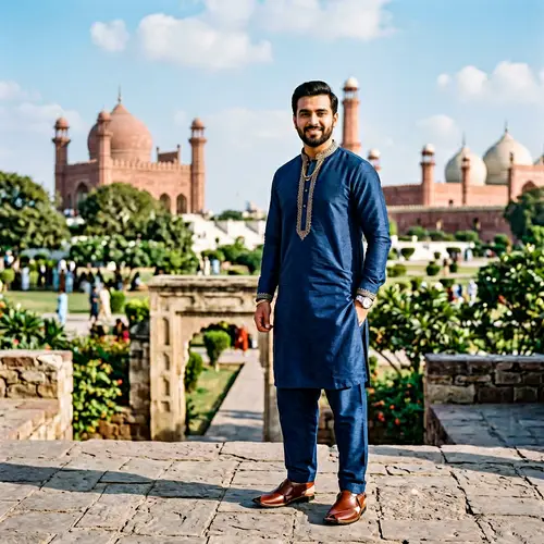 Pakistani Man in Shalwar Kameez at Mazar-e-Quaid & Badshahi Mosque