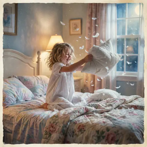 Dreamy Young Girl in a Fairytale Scene