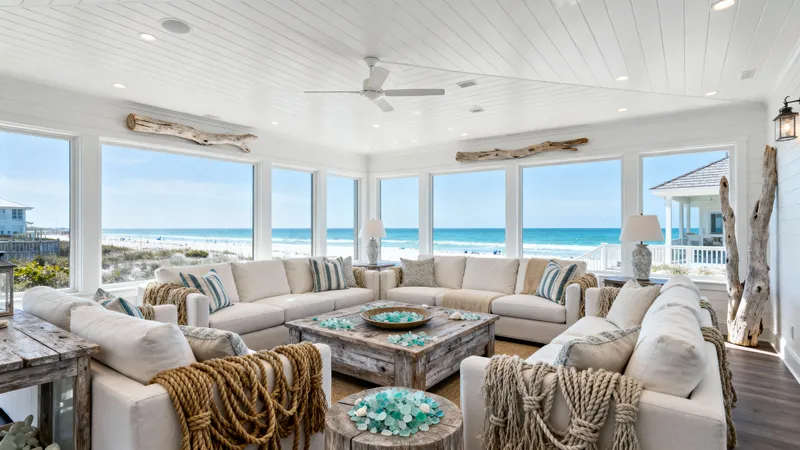 Coastal Style Living Room Photography
