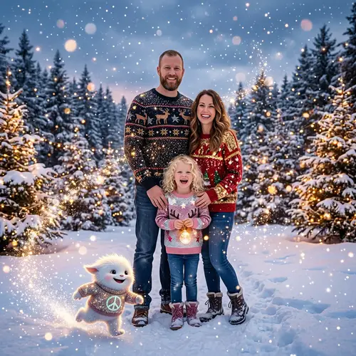 Magical Family Christmas in a Snowy Wonderland