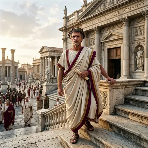 Julius Caesar Impersonation at Roman Senate