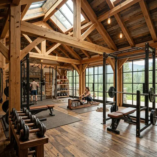 Beautiful Rustic Garage Gym Design Ideas