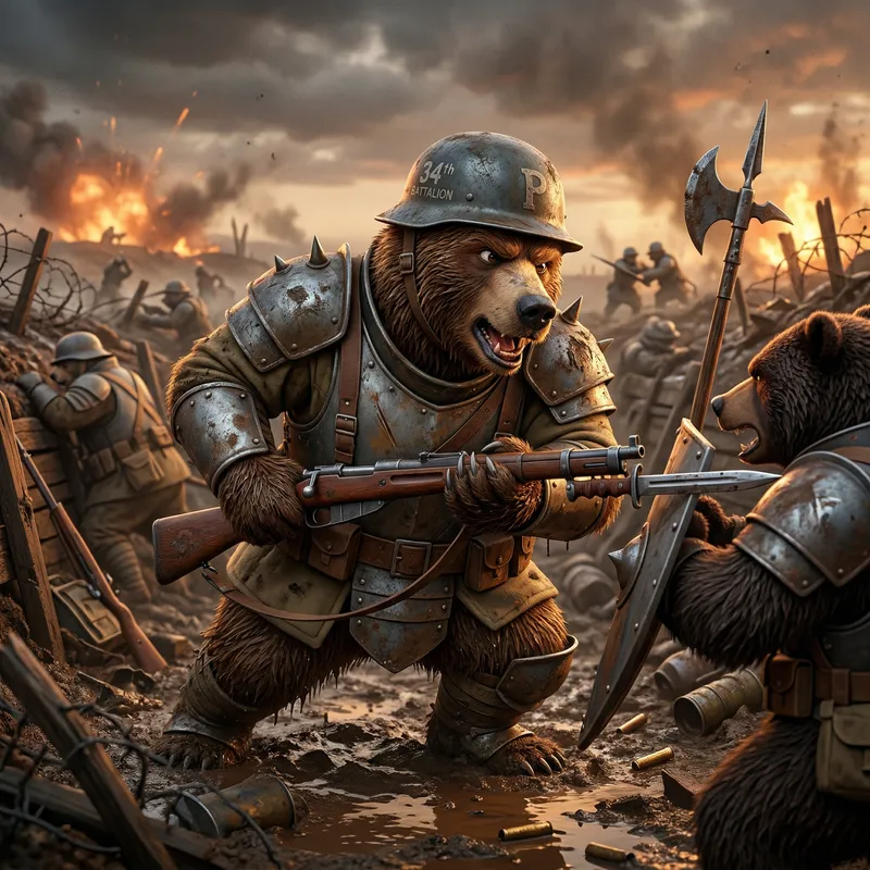 Epic Pixar-Style 3D Animation with Bear Warriors