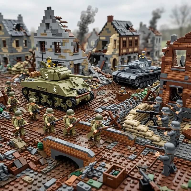 World War II LEGO Figurine Scene