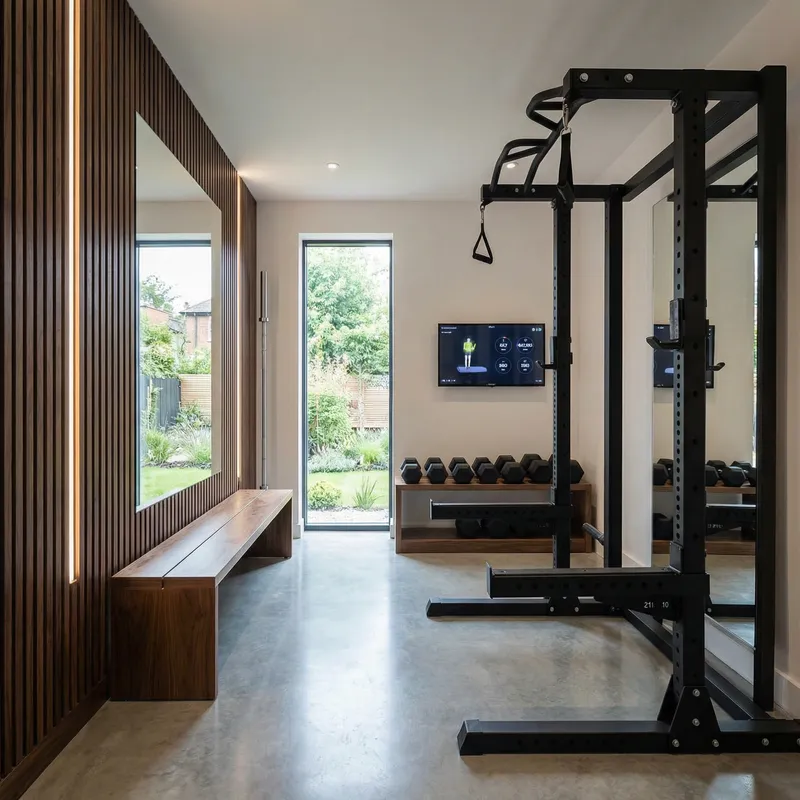 Custom Gym Design in 125sqft | LED & Glass Features