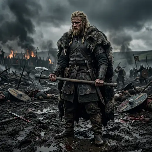 Male Viking Warrior with Greataxe in Grimdark Style | Website