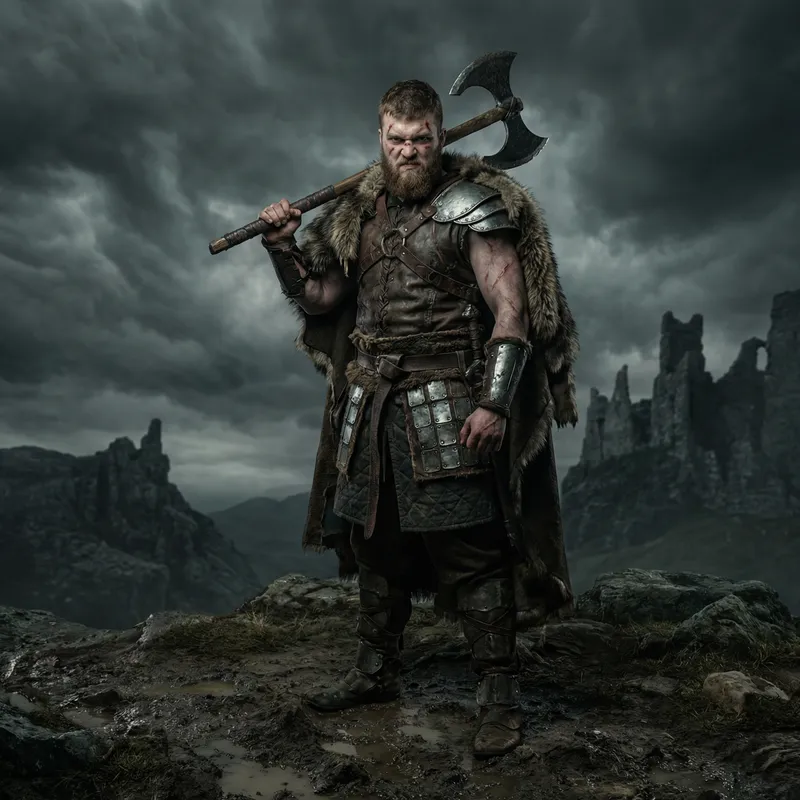 Grimdark Barbarian Drawing | Burly Young Warrior Grimdark Barbarian Drawing | Burly Young Warrior