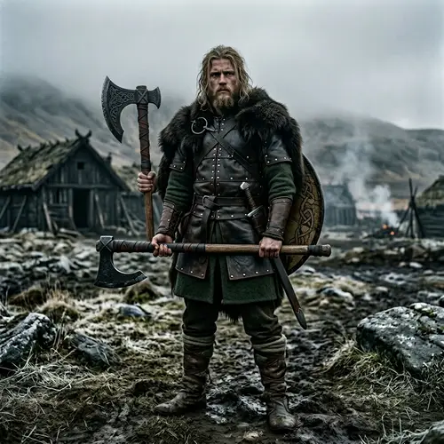 Full-Bodied Viking Barbarian with Greataxe | Grimdark Aesthetic