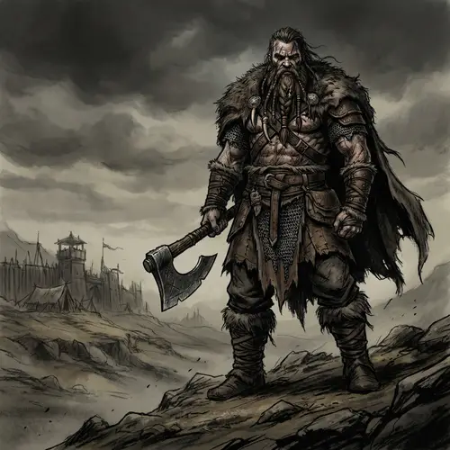 Grimdark Barbarian Illustration: Intimidating & Powerful