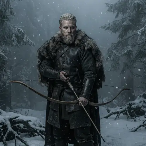 Grimdark Hunter: Viking-Inspired Fantasy Character Art