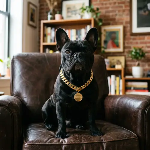 Stylish Black Franchie with Gold Chain