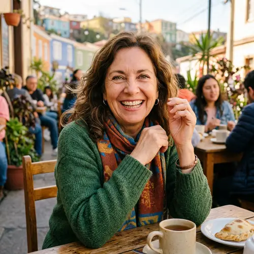 Attractive 65 Year Old Woman from Chile with Fair Skin and Green Eyes