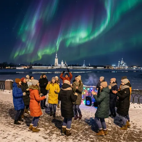 Enjoy Dancing Under Northern Lights in St. Petersburg