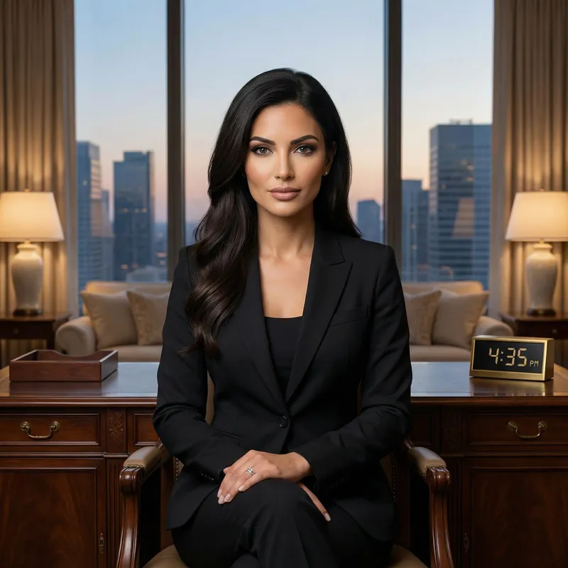 Luxurious Official Portrait in Black Suit