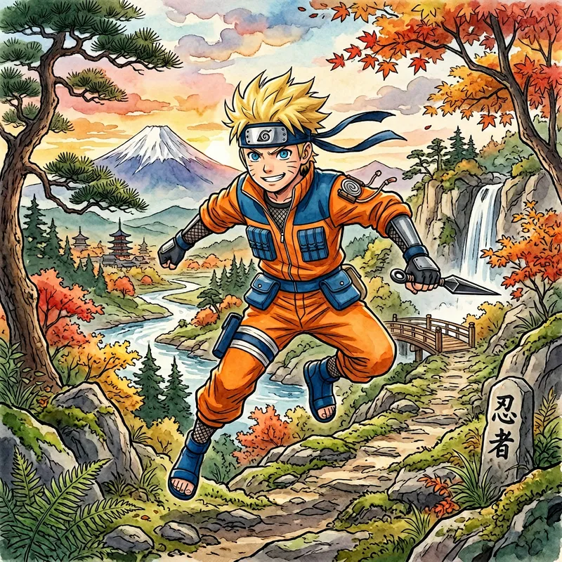 Naruto: Captivating Ghibli-Style Ninja Boy Naruto: Captivating Ghibli-Style Ninja Boy