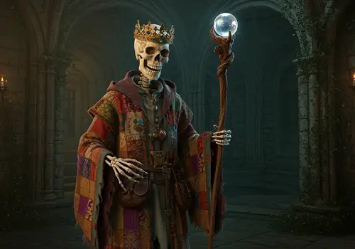 Unique Medieval Witch Skeleton Outfit