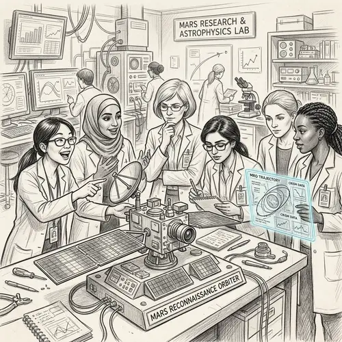 Diverse Women Astrophysicists by Mars Reconnaissance Orbiter