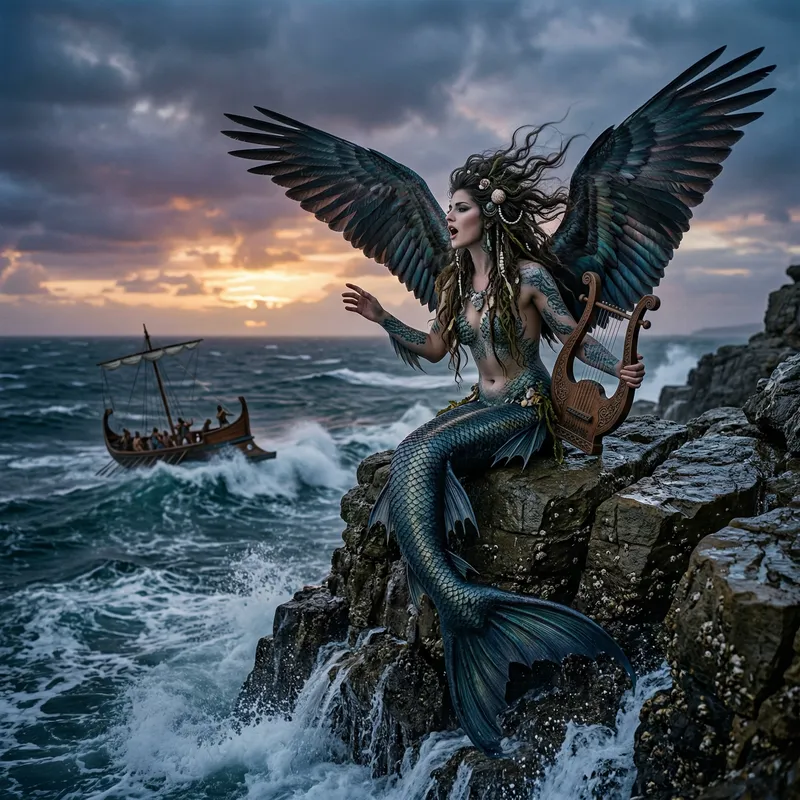 Mythical Siren: Enchanting Creatures of the Sea