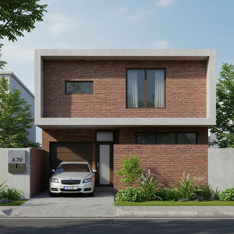 Modern Minimalist House Design with Vehicle Entrance