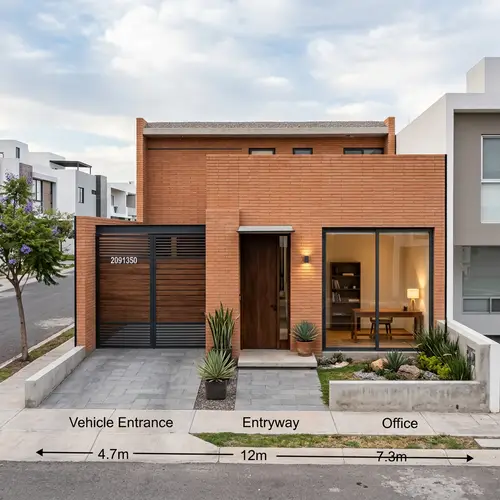 Modern Minimalist House Design with Vehicle Entrance