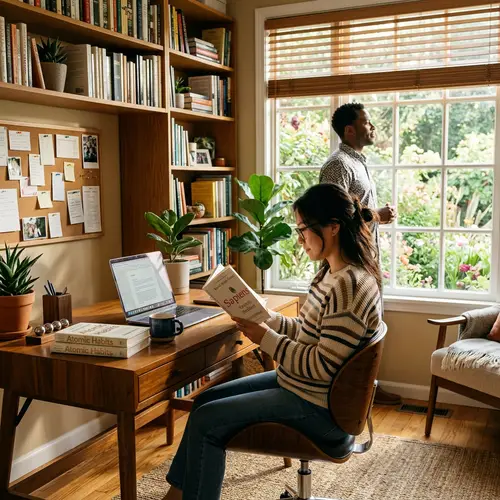 Sunny Home Office | Desk Inspiration with Garden View