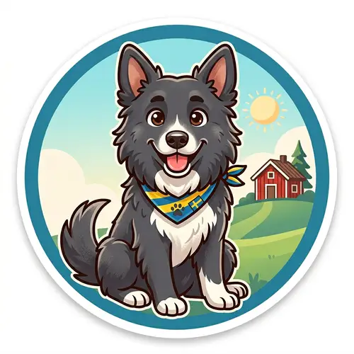 Playful Swedish Shepherd Cartoon for Instagram Logo