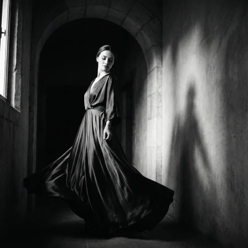 Timeless Elegance: Sensual Nude Portrait with High Contrast Lighting