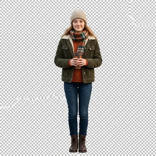 Stylish Teenager in Autumn Clothing | High-Quality Image
