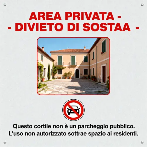 Private Area - No Parking Sign