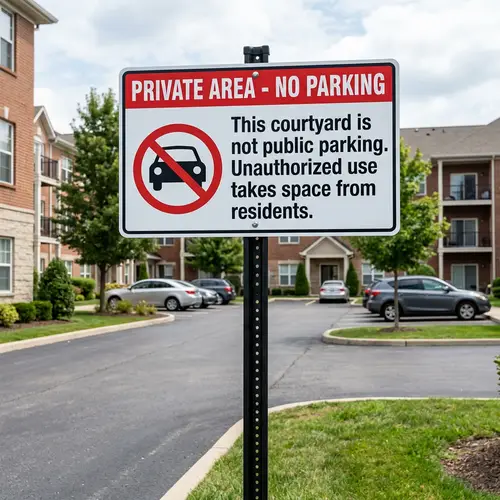 Private Area - No Parking Sign